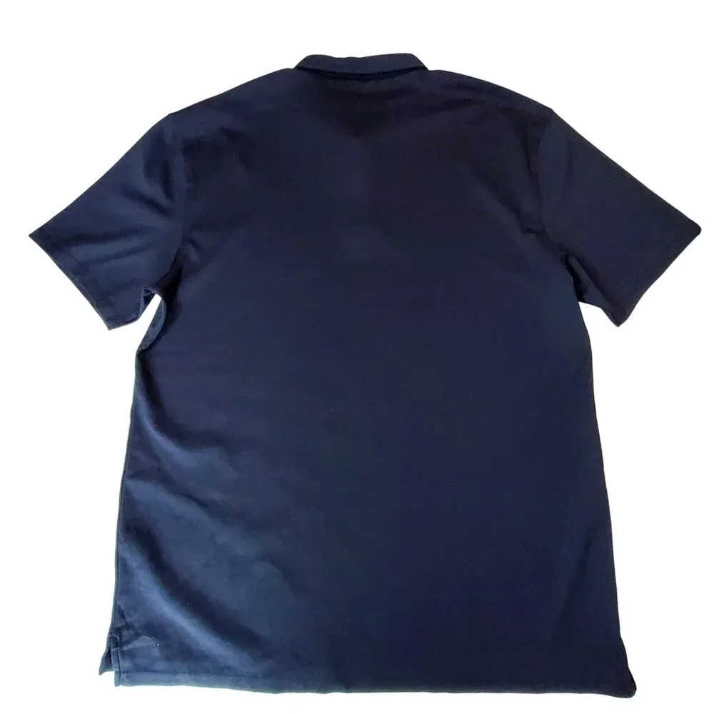 True Classic Pima Cotton Navy Blue Polo Shirt Soft, breathable  Size XL - Picture 2 of 10